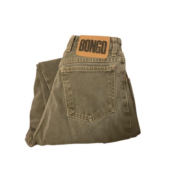 Bongo by Gene Montesano (Vintage 90s High Rise Relaxed Fit Tapered Jeans olive - Picture 2 of 7